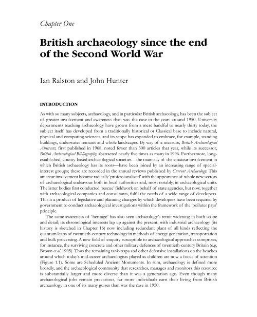 The Archaeology of Britain: An introduction from ... - waughfamily.ca