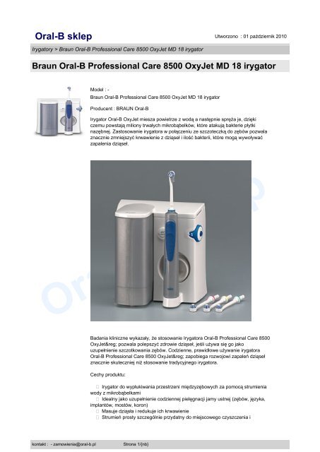 oral b professional care 8500 oxyjet