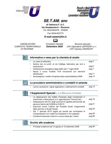 SETTEMBRE 2009.pdf - Setam.it