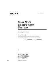 Mini Hi-Fi Component System - Index of