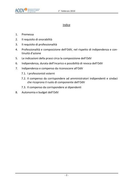Position paper AODV2.. - Aodv231.it