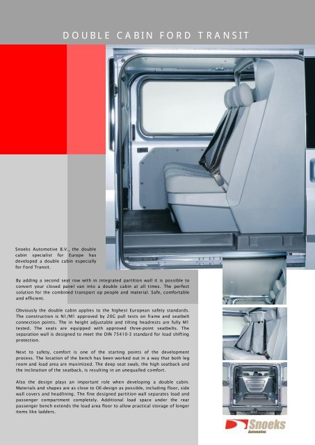 Double Cabin Ford Transit Snoeks