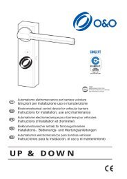 istruzioni montaggio - O&O S.r.l.