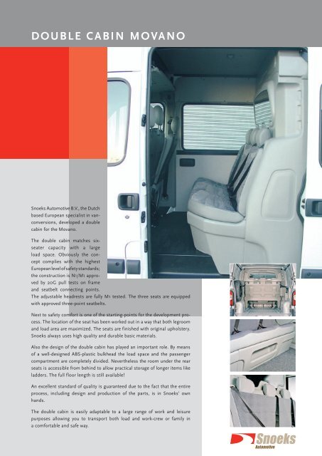 DOUBLE CABIN MOVANO - DoubleCabin - by Snoeks Automotive