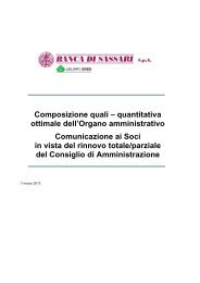 BSS BDG_Composizione quali-quantitativa CdA ... - Banca di Sassari