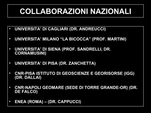 SEDIMENTOLOGIA & GEOLOGIA MARINA - FacoltÃ  di Architettura