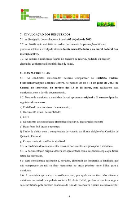 Edital xxx/2012 - Portal do Instituto Federal Fluminense