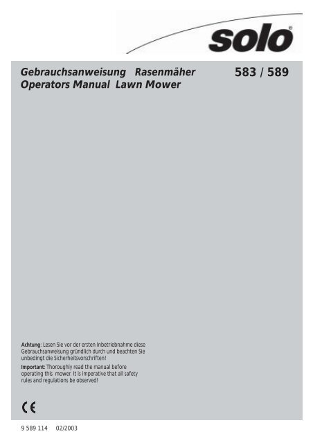 583 / 589 - SOLO Kleinmotoren GmbH