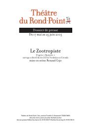 Dossier de presse - ThÃ©Ã¢tre du Rond-Point