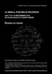 LA SMALA, D'ECHELLE INCONNUE - Cosmos Kolej