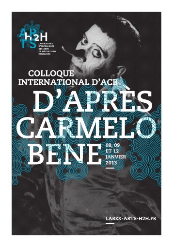 Programme du colloque (pdf, 757.4 ko) - Labex Arts H2H