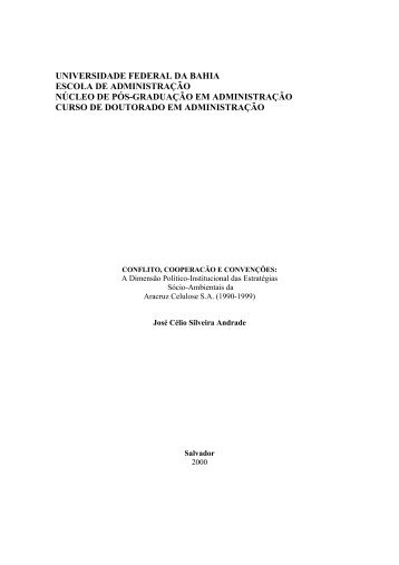 Conflito, Cooperação e Convenções - TECLIM - Universidade ...