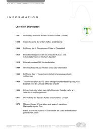 Chronik in Stichworten - Unternehmensgruppe Tengelmann