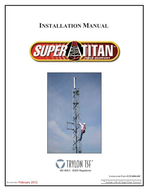 SuperTitan Tower Installation Guide - Tessco