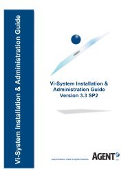 Vi-System Installation & Administration Guide - Agent Vi