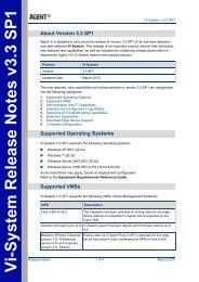 Vi-System Release Notes v3.3 SP1 - Agent Vi