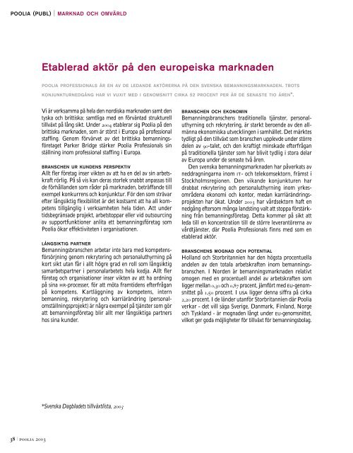 Ladda ner PDF-version av Ã¥rsredovisningen 2003 hÃ¤r - Poolia