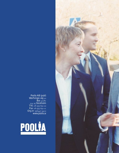 Ladda ner PDF-version av Ã¥rsredovisningen 2003 hÃ¤r - Poolia