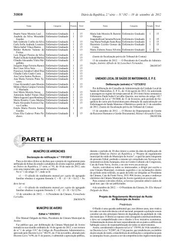 PARTE H - Diário da República Electrónico