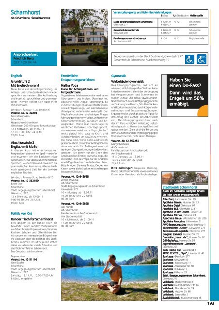 programm 2011 | halbjahr 02 - VHS Dortmund - Dortmund.de