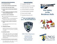 Fire Safety in the Residence Halls - UNCG Police Department