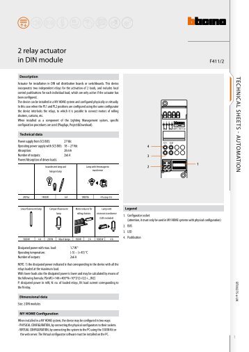 2 relay actuator in DIN module