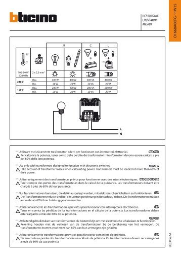 Istruzioni d'uso - BTicino