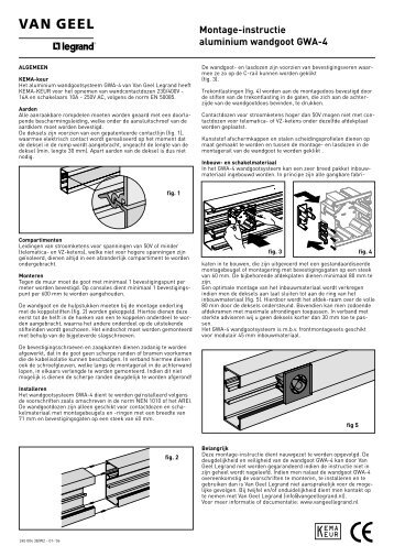 Montage-instructie aluminium wandgoot GWA-4 - Legrand