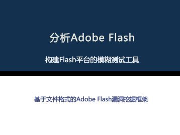 åºäºæä»¶æ ¼å¼çAdobe Flashæ¼æ´æææ¡æ¶ - OWASPä¸­å½