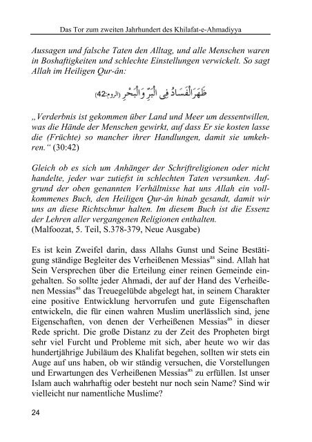 Hadhrat Mirza Masroor Ahmad - Ahmadiyya Muslim Jamaat Schweiz