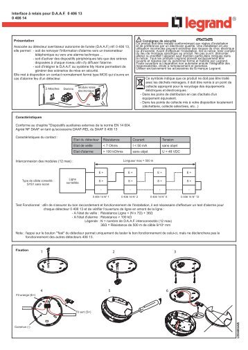 Interface à relais pour D.A.A.F. 0 406 13 0 406 14 - Legrand