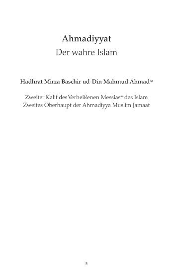 Der wahre Islam Hadhrat Mirza Bashiruddin Mahmood Ahmad(rz)