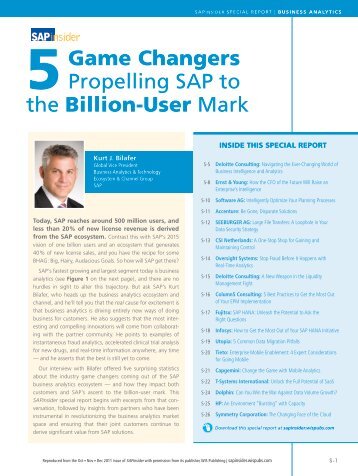 Business Analytics - Resources for SAP Customers