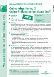 Online alga-Kolleg 3 Online-Prüfungsvorbereitung ... - DATAKONTEXT