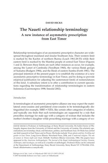 The Naueti relationship terminology - Secretaria de Estado da Arte e ...