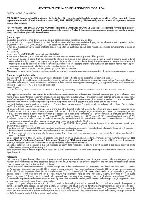 Avvertenze Per La Compila