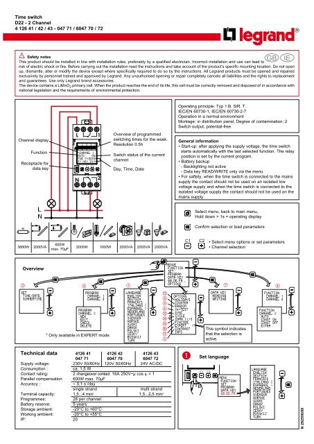 Technical data - Legrand