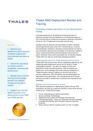 Download the Data Sheet Now - Thales e-Security