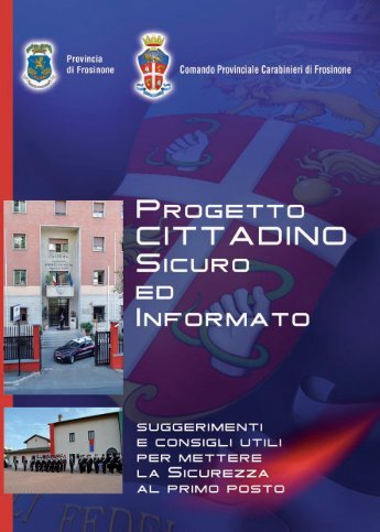 Progetto cittadino sicuro ed informato - Provincia di Frosinone