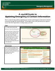 myUM Guide to updating emergency contact information