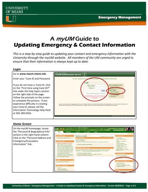 Myum Guide To Updating Emergency Contact Information
