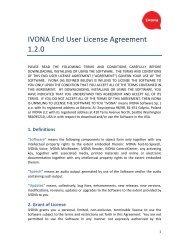 IVONA End User License Agreement Version 1.0