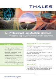 Gap Analysis Datasheet - Thales e-Security