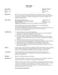 Resume Template - College of Information Sciences and Technology