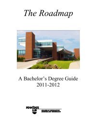 2011-2012 Baccalaureate Roadmap - College of Information ...