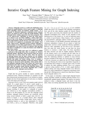 Iterative Graph Feature Mining for Graph Indexing - Dr. C. Lee Giles