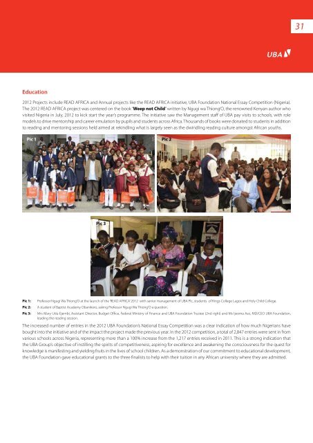 2012 Annual Report & Financial Statements - UBA Plc