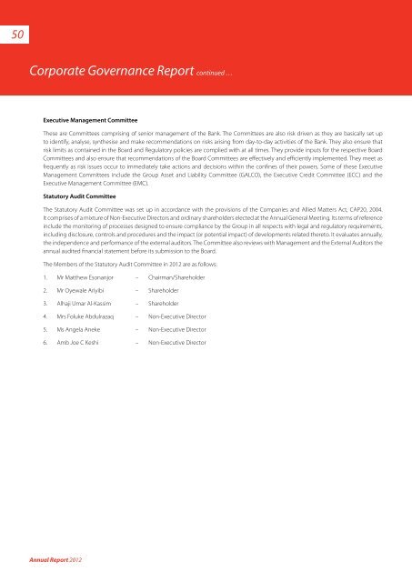 2012 Annual Report & Financial Statements - UBA Plc