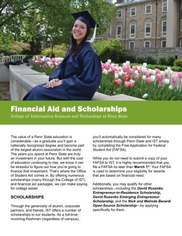 Financial Aid and Scholarships - College of Information Sciences ...