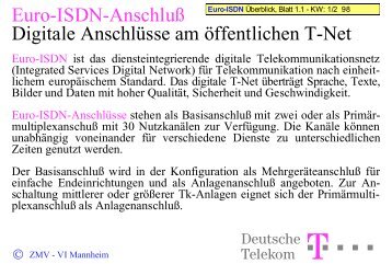 Euro-ISDN-Anschlüsse - Technische Hochschule Wildau